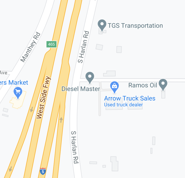 Map of Arrow Truck's Stockton location