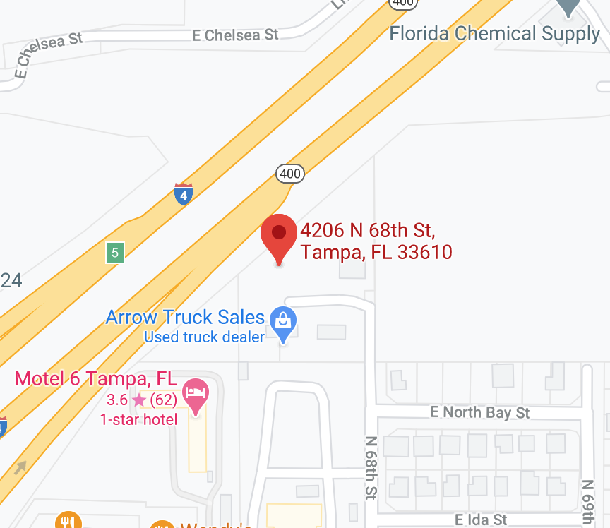 Map of Arrow Truck's Tampa location