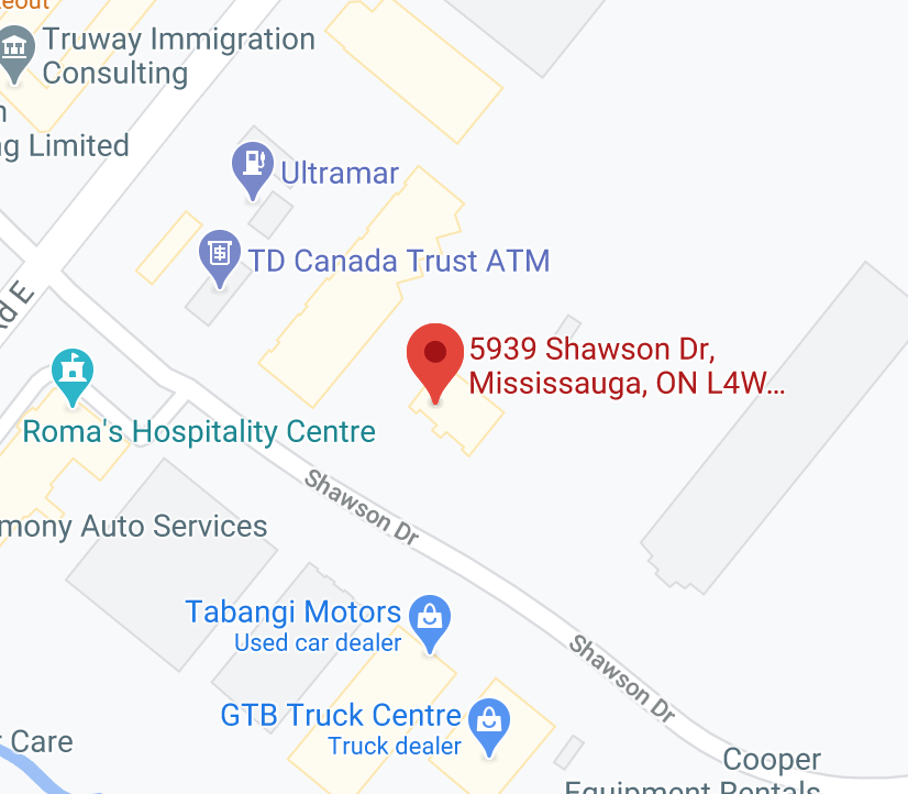 Map of Arrow Truck's Toronto location